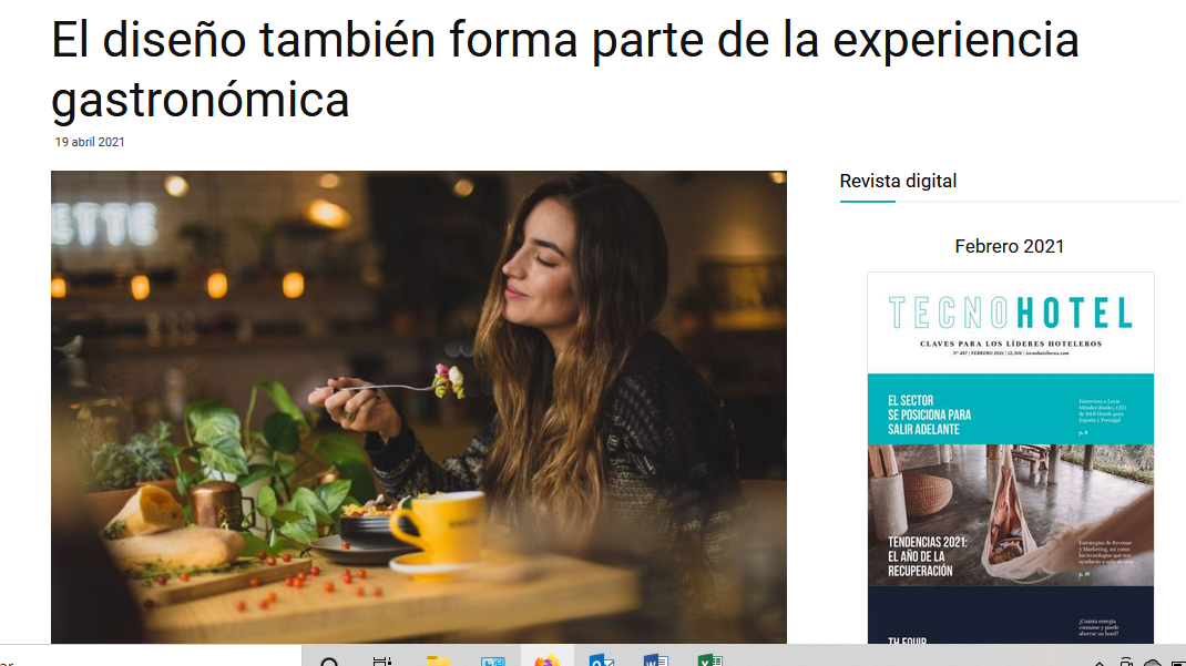 El diseño también forma parte de la experiencia gastronómica (TECNOHOTEL)