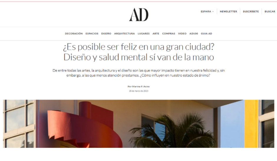 ¿Es posible ser feliz en una gran ciudad? Diseño y salud mental sí van de la mano (Revista AD)