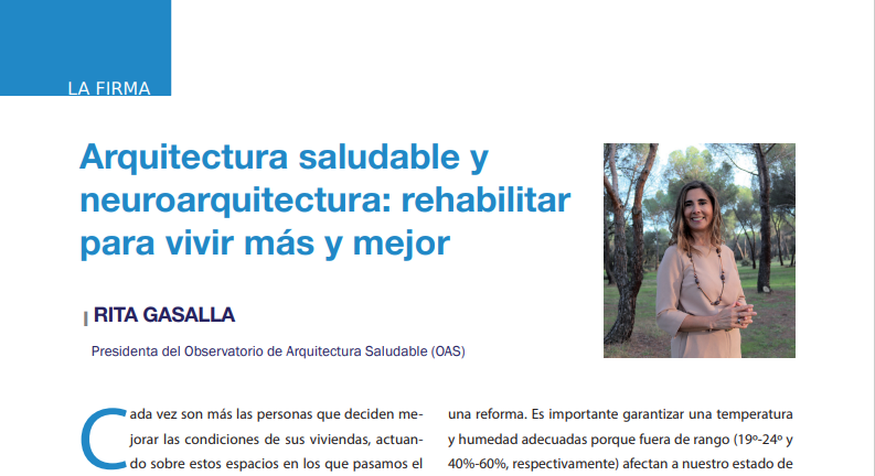 Arquitectura saludable y neuroarquitectura: rehabilitar para vivir más y mejor (iRehabitae)