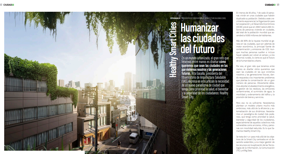 Healthy Smart Cities. Humanizar las ciudades del futuro. Por Rita Gasalla (Revista Ciudad Sostenible)